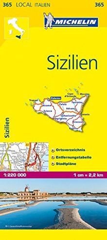 Michelin Sizilien: Straßen- und Tourismuskarte 1:200.000 (MICHELIN Localkarten, Band 365)