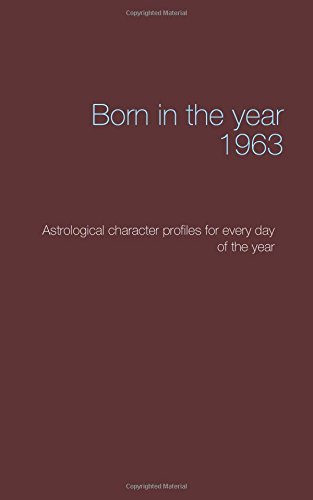 Born in the year 1963: Astrological character profiles for every day of the year