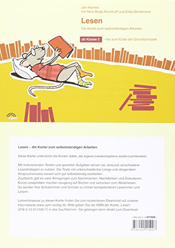 Lesen - Die Kartei zum selbstständigen Arbeiten: Kartei ab 2. Schuljahr