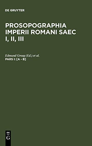 [A - B] (Prosopographia Imperii Romani Saec I, II, III)