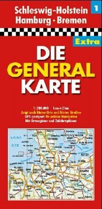 Die Generalkarten Deutschland Extra, 12 Bl., Bl.1, Schleswig-Holstein, Hamburg, Bremen (Série Régionale)