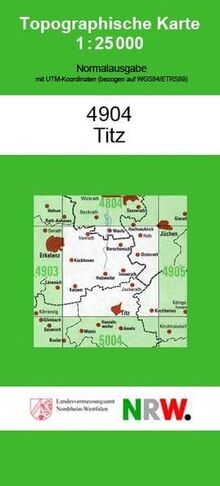 Titz (N) (Topographische Karten 1:25000 (TK 25) Nordrhein-Westfalen (amtlich) / Normalausgabe (N): Grundriss, Gewässer, Höhenlinien, Vegetation)