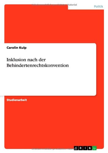 Inklusion nach der Behindertenrechtskonvention