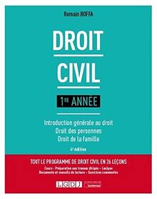 Droit civil : 1re année : introduction générale au droit, droit des personnes, droit de la famille