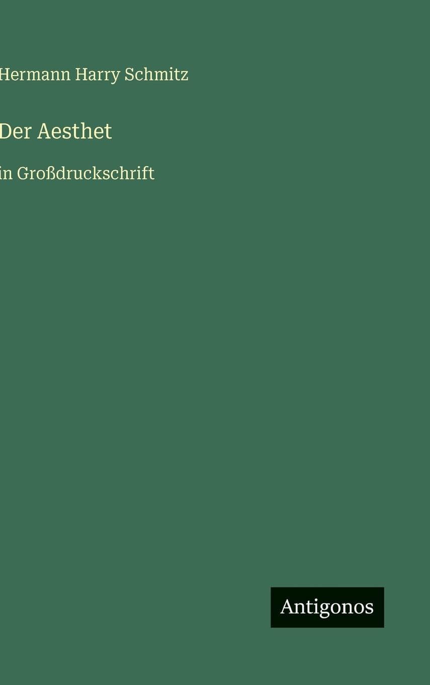 Der Aesthet: in Großdruckschrift