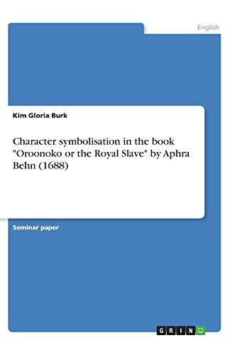 Character symbolisation in the book Oroonoko or the Royal Slave by Aphra Behn (1688)