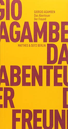 Das Abenteuer Der Freund - Giorgio Agamben Kartoniert (TB)