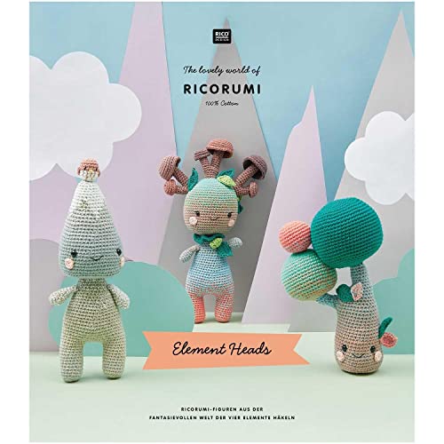 unbekannt Ricorumi Element Heads, The Lovely World Of Ricorumi, 100 % Cotton - Ricorumi-Figuren Aus Der Fantasievollen Welt Der Vier Elemente Häkeln