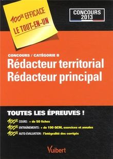 Rédacteur territorial, rédacteur principal : concours catégorie B : concours 2013