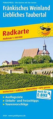 Fränkisches Weinland - Liebliches Taubertal: Radkarte mit Ausflugszielen, Einkehr- & Freizeittipps, reißfest, wetterfest, abwischbar und GPS-genau. 1:100000 (Radkarte/RK)