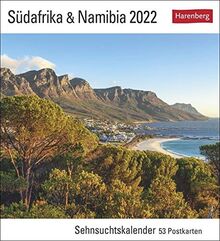 Südafrika & Namibia Sehnsuchtskalender 2022 - Reisekalender - Postkartenkalender mit 53 perforierte Postkarten - zum Aufstellen oder Aufhängen - 16 x 17,5 cm: Sehnsuchtskalender, 53 Postkarten