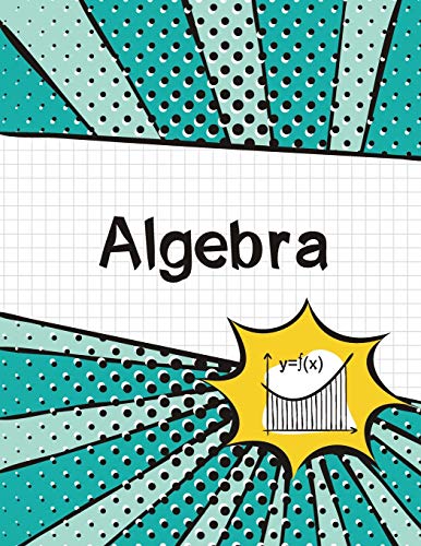 Blank Classic Algebra Graph Paper Notebook, (Large, 8.5x11) 100 Pages, 4 Squares Per Inch, Math Graph Paper Composition Notebook For Students
