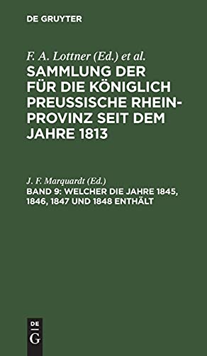 Welcher die Jahre 1845, 1846, 1847 und 1848 enthält