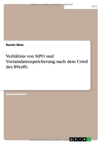 Verhältnis von StPO und Vorratsdatenspeicherung nach dem Urteil des BVerfG