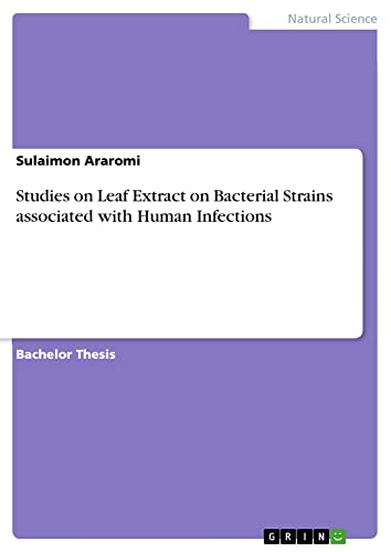 Studies on Leaf Extract on Bacterial Strains associated with Human Infections