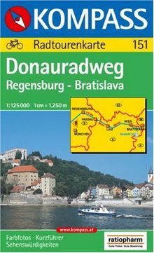 Donau-Radweg Regensburg - Bratislava 1 : 125 000: Radtourenkarte