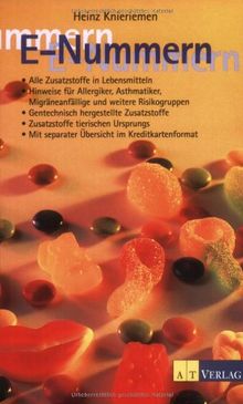 E-Nummern: Alle Zusatzstoffe in Lebensmitteln. Hinweise für Allergiker, Asthmatiker, Migräneanfällige und weitere Risikogruppen. Gentechnisch ... Zusatzstoffe tierischen Ursprungs