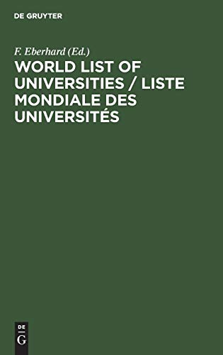 World List of Universities / Liste Mondiale des Universités