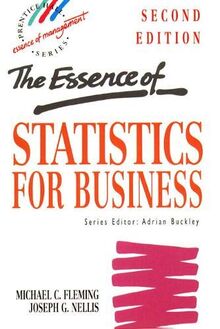 The Essence of Statistics for Business (PRENTICE-HALL ESSENTIALS OF MANAGEMENT SERIES)