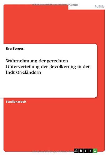 Wahrnehmung der gerechten Güterverteilung der Bevölkerung in den Industrieländern