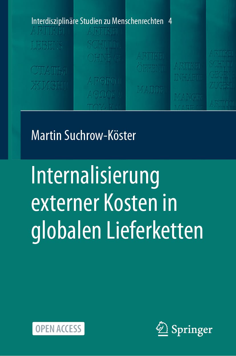 Internalisierung externer Kosten in globalen Lieferketten: Effektiver und effizienter Schutz von Menschenrechten durch Transparenz neben LkSG, CSDDD ... Studies in Human Rights, 4)