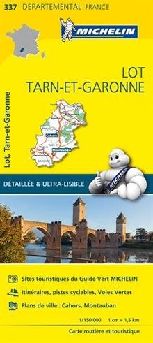 Carte Lot, Tarn-et-Garonne Michelin