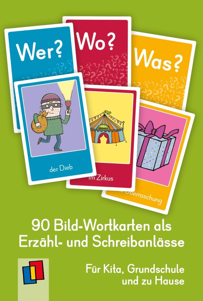 Wer? Wo? Was? 90 Bild-Wortkarten als Erzähl- und Schreibanlässe: Für Kita, Grundschule und zu Hause