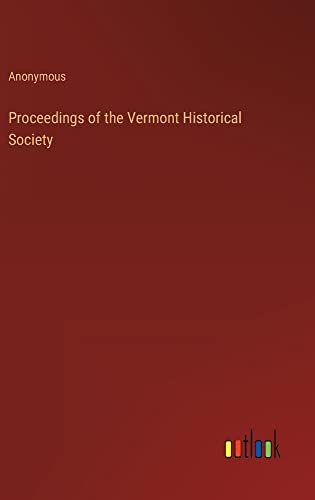 Proceedings of the Vermont Historical Society