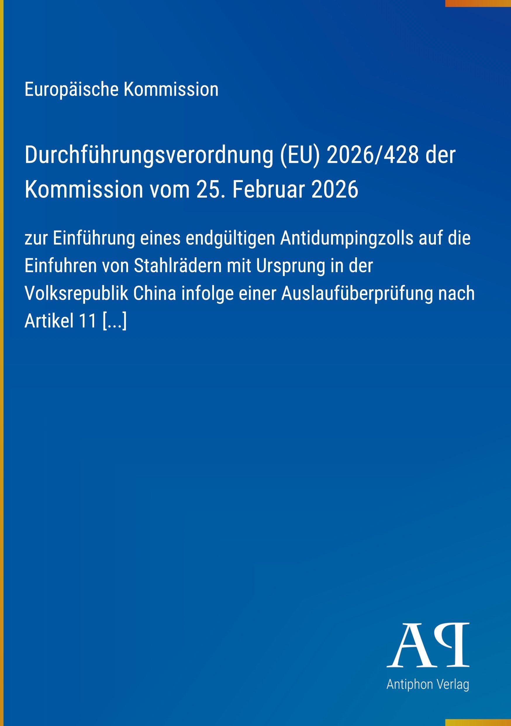 Durchführungsverordnung (EU) 2026/428 der Kommission vom 25. Februar 2026