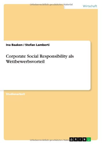Corporate Social Responsibility als Wettbewerbsvorteil