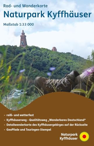 Naturpark Kyffhäuser: Rad- und Wanderkarte (Reiß- und Wetterfest)