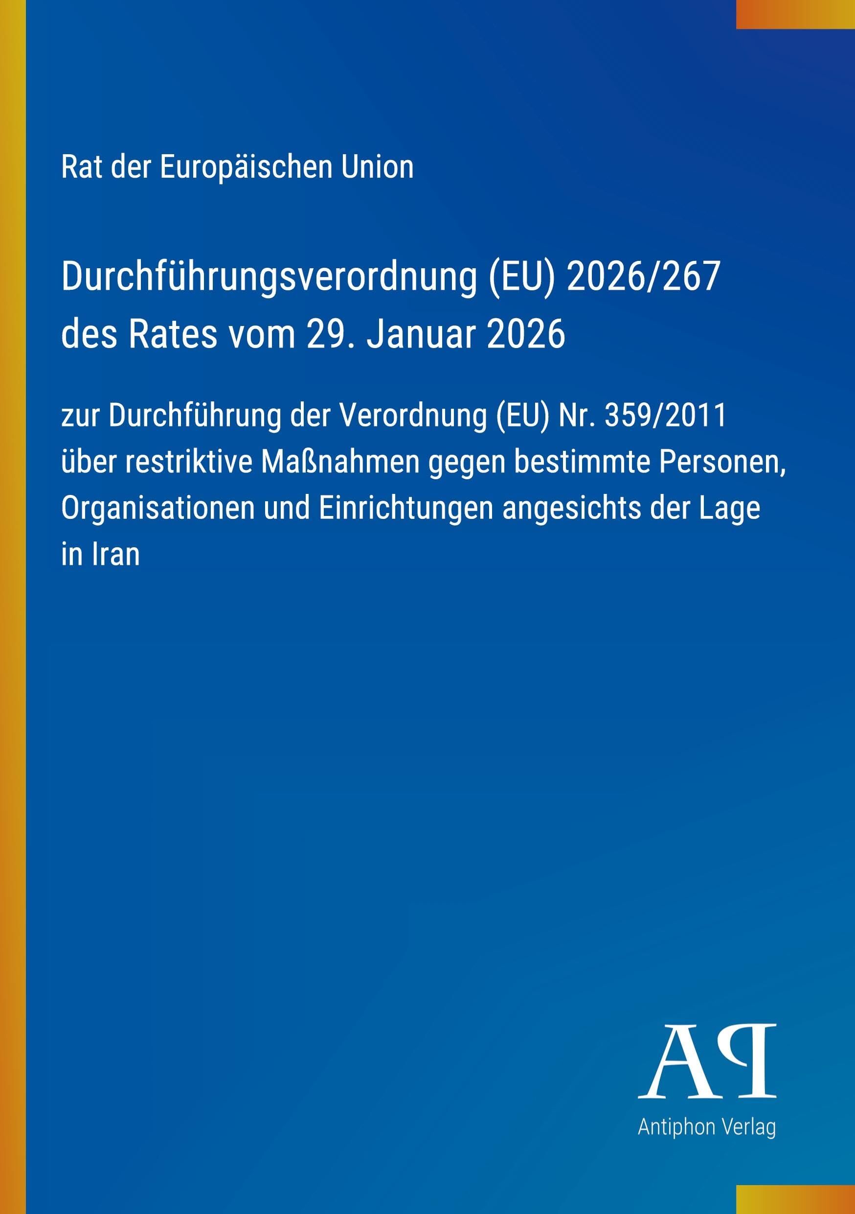 Durchführungsverordnung (EU) 2026/267 des Rates vom 29. Januar 2026