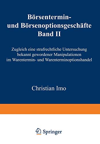 Börsentermin- und Börsenoptionsgeschäfte