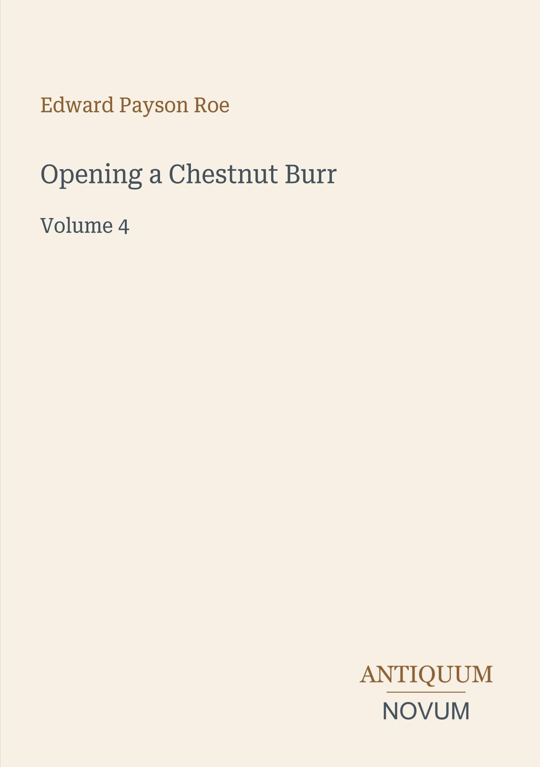 Opening a Chestnut Burr
