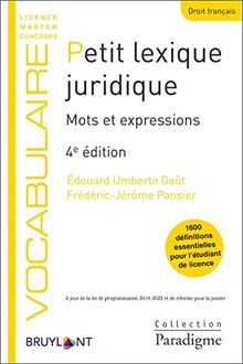 Petit lexique juridique : mots et expressions