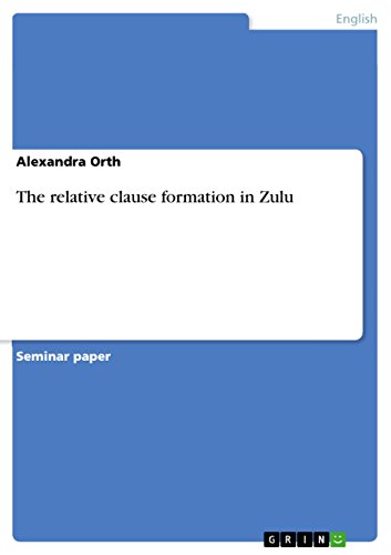 The relative clause formation in Zulu