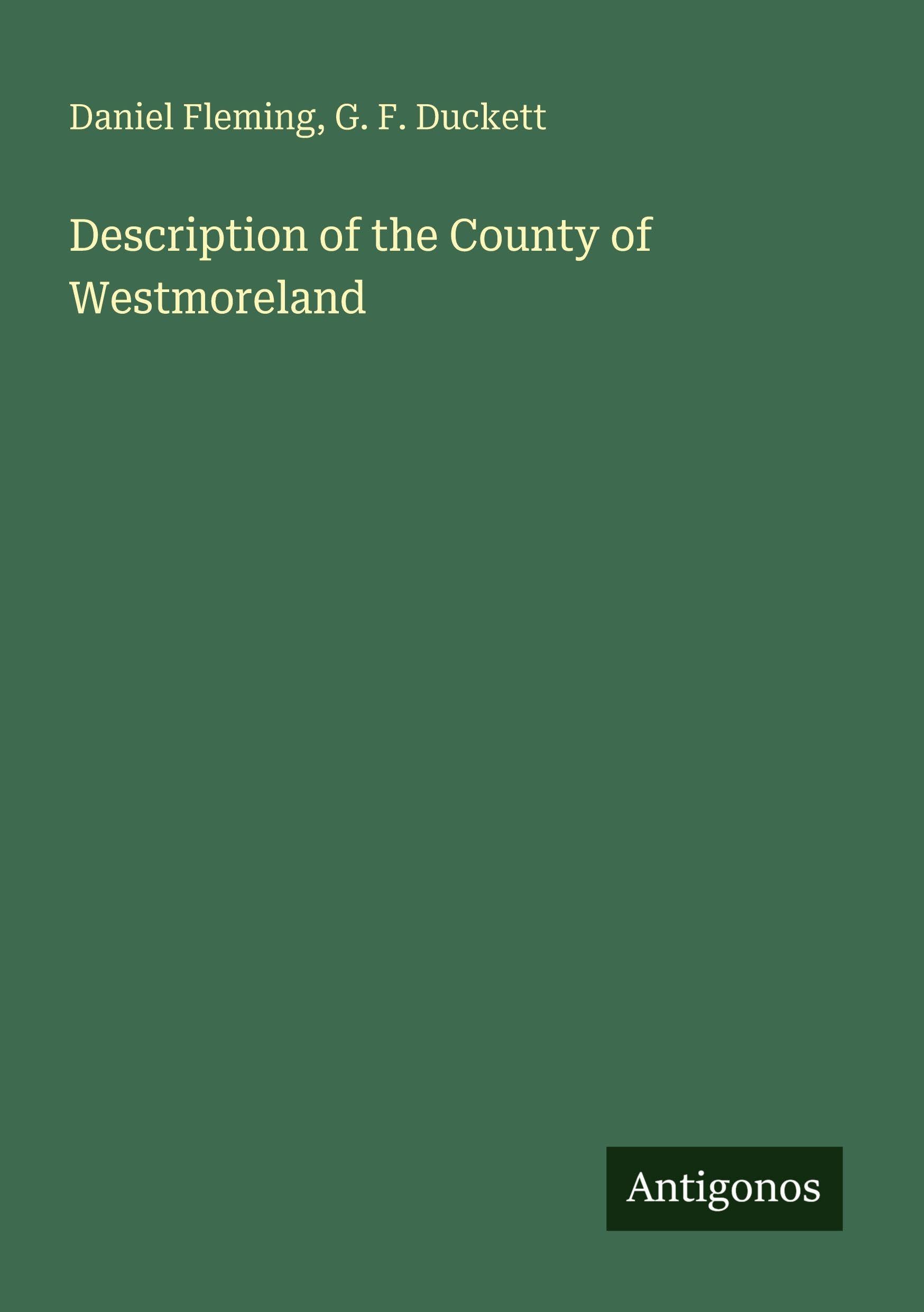 Description of the County of Westmoreland