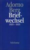 Briefe und Briefwechsel: Band 2: Theodor W. Adorno/Alban Berg. Briefwechsel 1925-1935