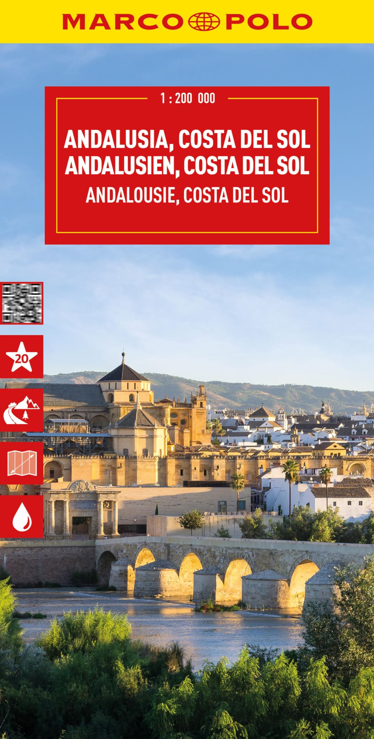 Marco Polo Reisekarte Andalusien, Costa Del Sol 1, 200.000, Sevilla, Cordoba, Granada - Straßenkarte Und Autokarte Mit Sehenswerten Strecken,