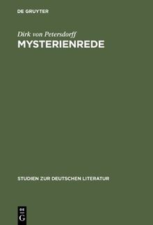 Mysterienrede: Zum Selbstverständis romantischer Intellektueller: Zum Selbstverstandnis Romantischer Intellektueller (Studien Zur Deutschen Literatur)