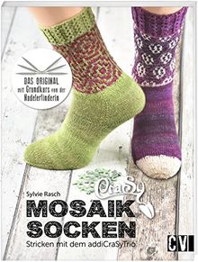 CraSy Mosaik – Socken: Stricken mit dem addiCraSyTrio