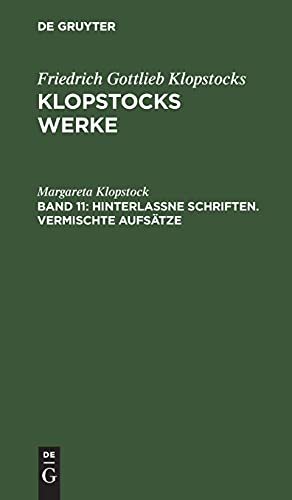 Hinterlassne Schriften. Vermischte Aufsätze