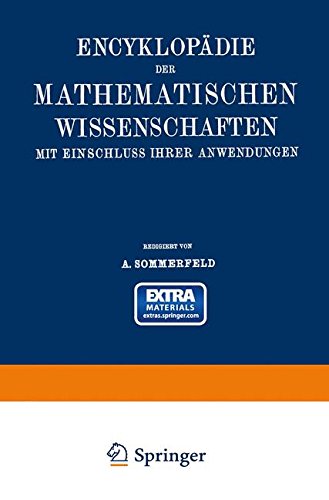 Encyklopädie der mathematischen Wissenschaften mit Einschluss ihrer Anwendungen: Bd. 5, Teil 1. Physik