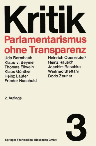 Parlamentarismus ohne Transparenz (Kritik)