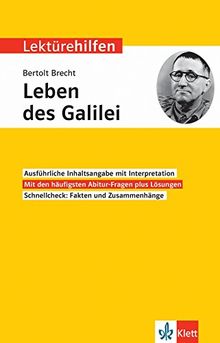 Klett Lektürehilfen Bertolt Brecht, Leben des Galilei: Interpretationshilfe für Oberstufe und Abitur