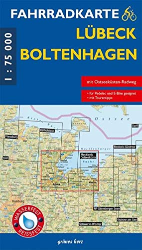 Fahrradkarte Lübeck, Boltenhagen: Mit Ostseeküsten-Radweg. Maßstab 1:75.000. Wasser- und reißfest. (Fahrradkarten)