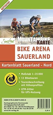 Mountainbikekarte Sauerland - Nord: MTB-Bike Arena Sauerland