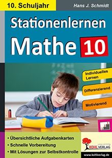 Stationenlernen Mathe / Klasse 10: Komplett ausgearbeitetes Freiarbeitsmaterial im 10. Schuljahr