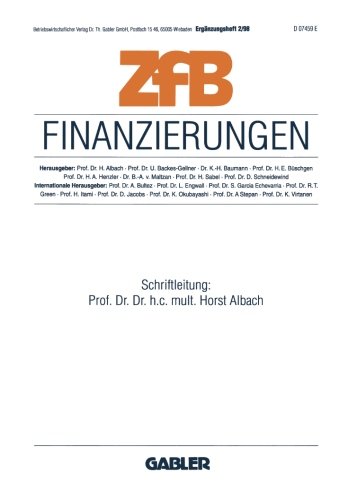 Finanzierungen (ZfB Special Issue)