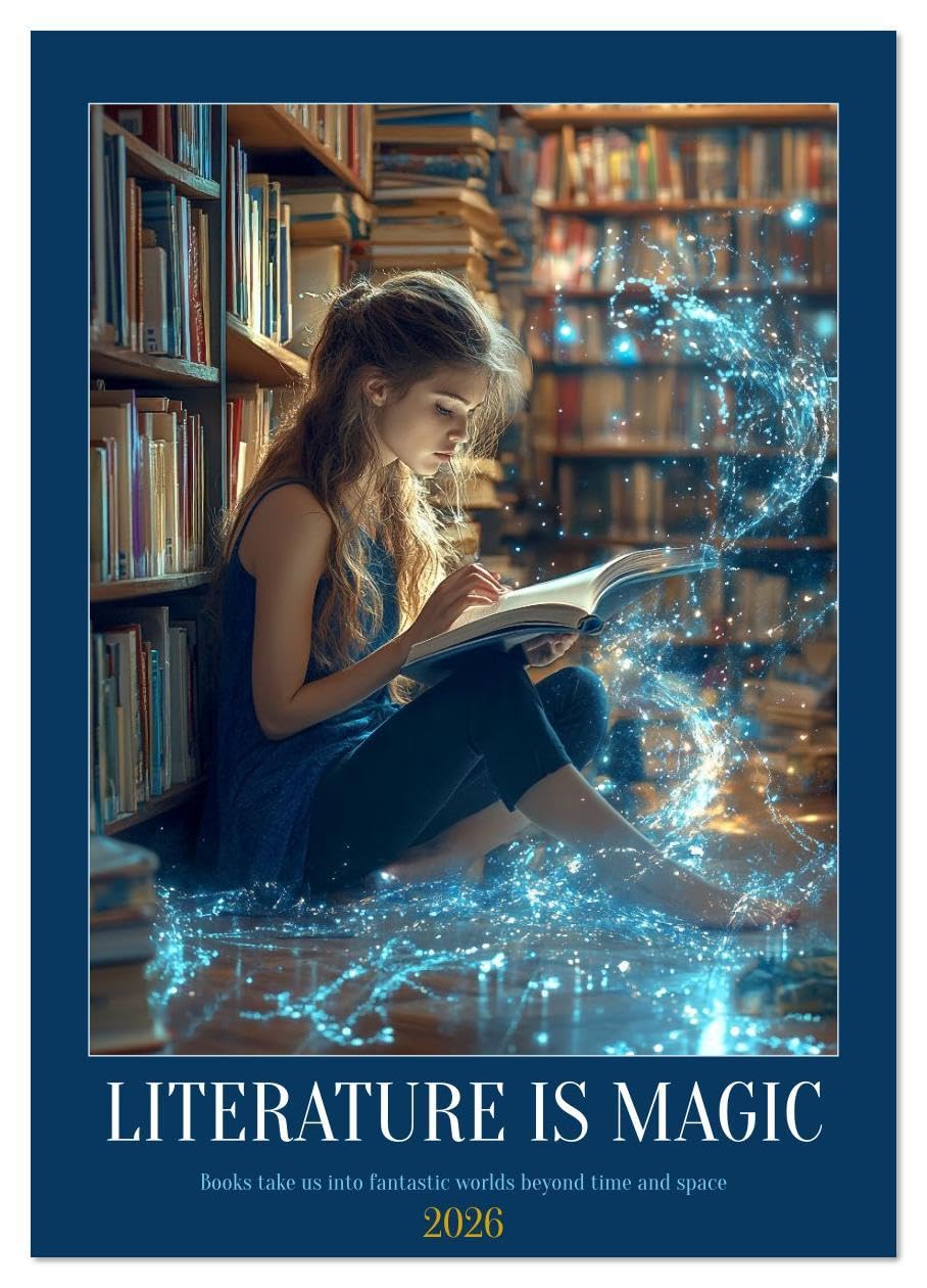 Literature is Magic (Wall Calendar 2026 DIN A3 portrait), CALVENDO 12 Month Wall Calendar: A poetic journey through a year full of books, stories and quiet reading moments